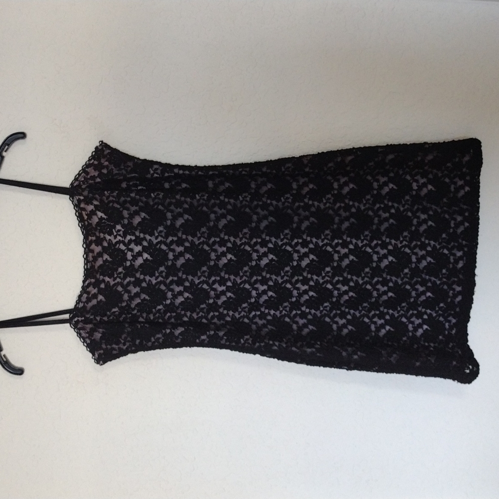 Black Lace And Lavender Dress